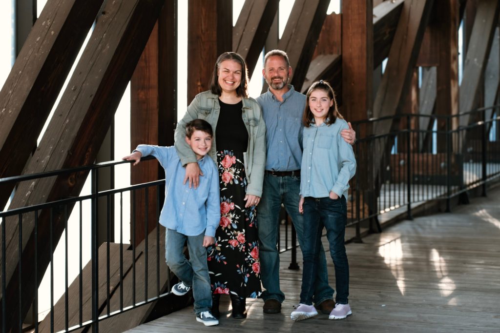 Moravian Covered Bridge Old Salem Family Session